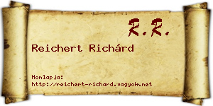 Reichert Richárd névjegykártya