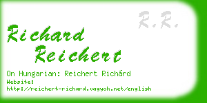 richard reichert business card